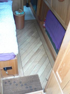 photo of flooring in saloon and cabins
