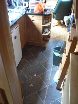 photo of flooring in galley