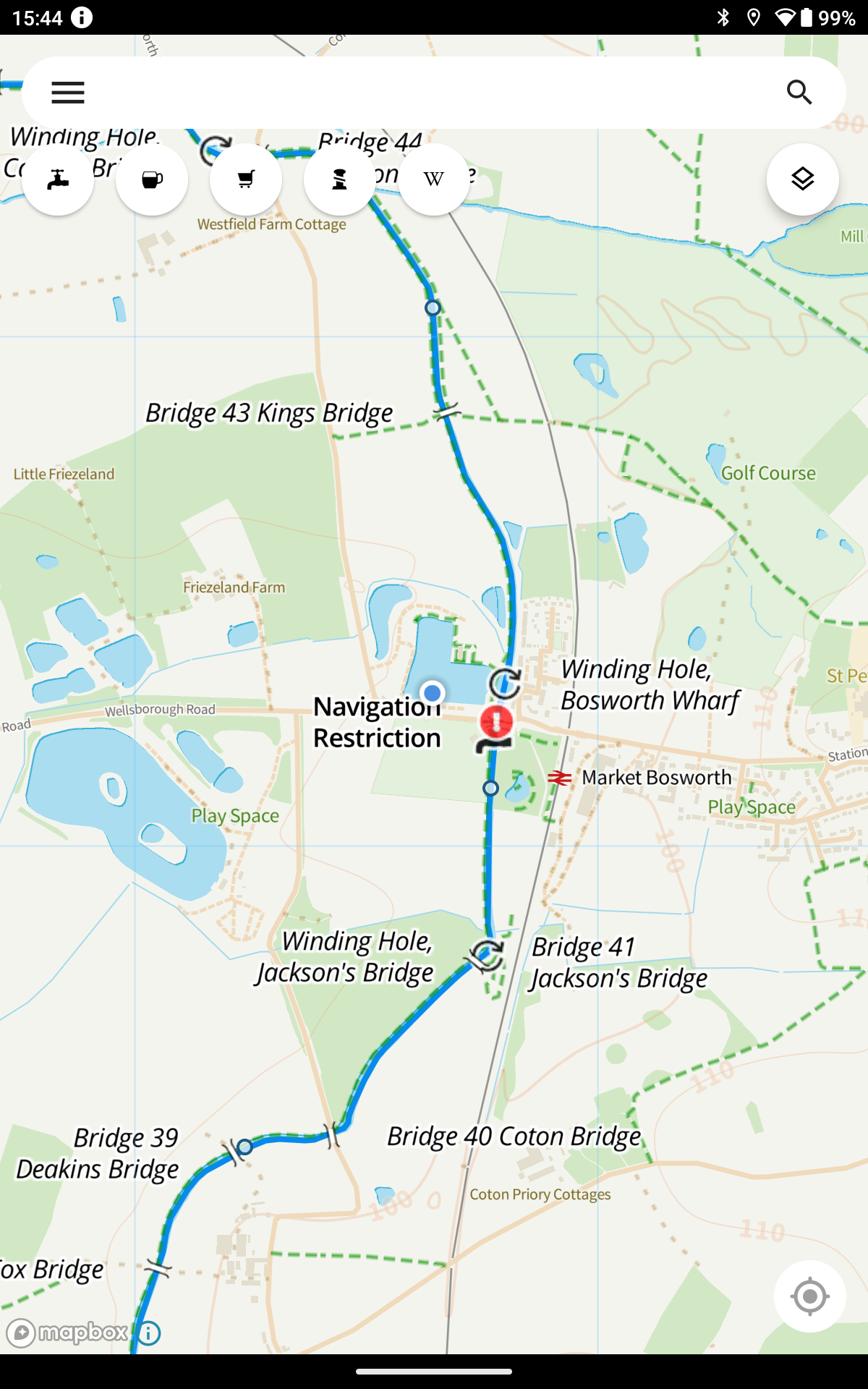 screenshot of OpenCanalMap software