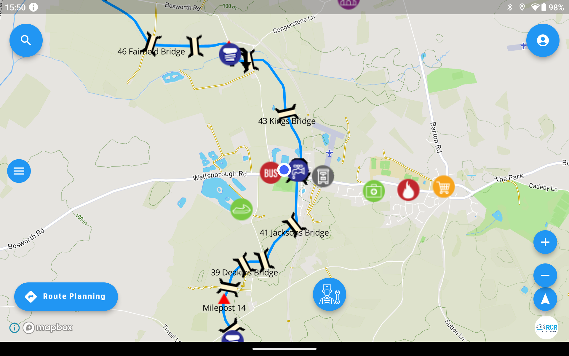 screenshot of WaterNav software
