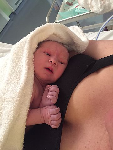 photo of Aria in Mum's arms