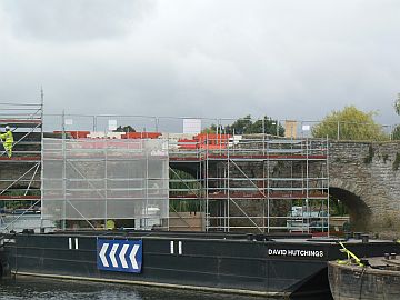 photo of repairs at Bidford Bridge