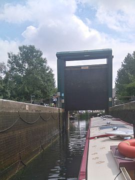 photo of fully open gate