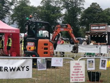 photo of digger driving