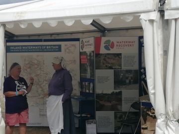 photo of IWA stand with boatwoman
